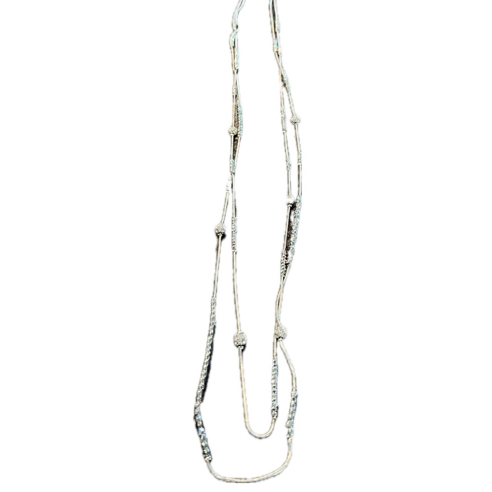 Chico's Silver Layered Necklace